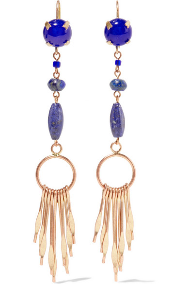 isabel marant jacques gold tone multi stone earrings