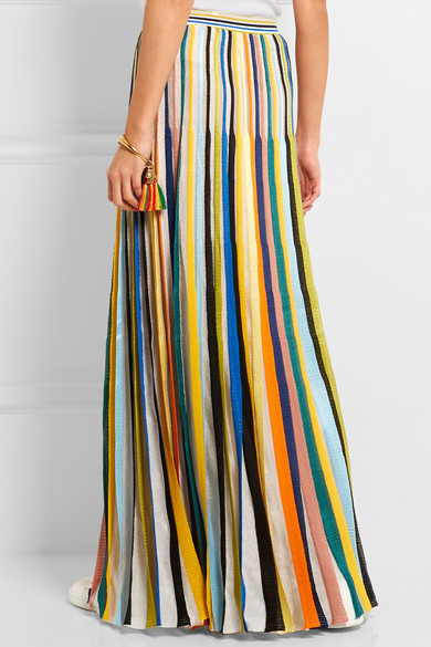 MISSONI - STRIPED CROCHET-KNIT MAXI SKIRT | THE UNTITLED BOUTIQUE