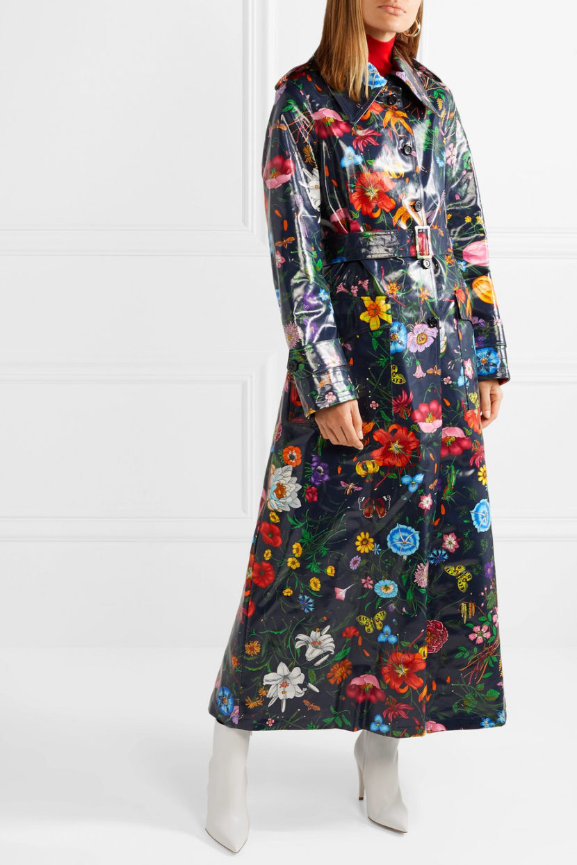 Gucci 'LOVED' Hooded Trench Coat Floral – The Hangout