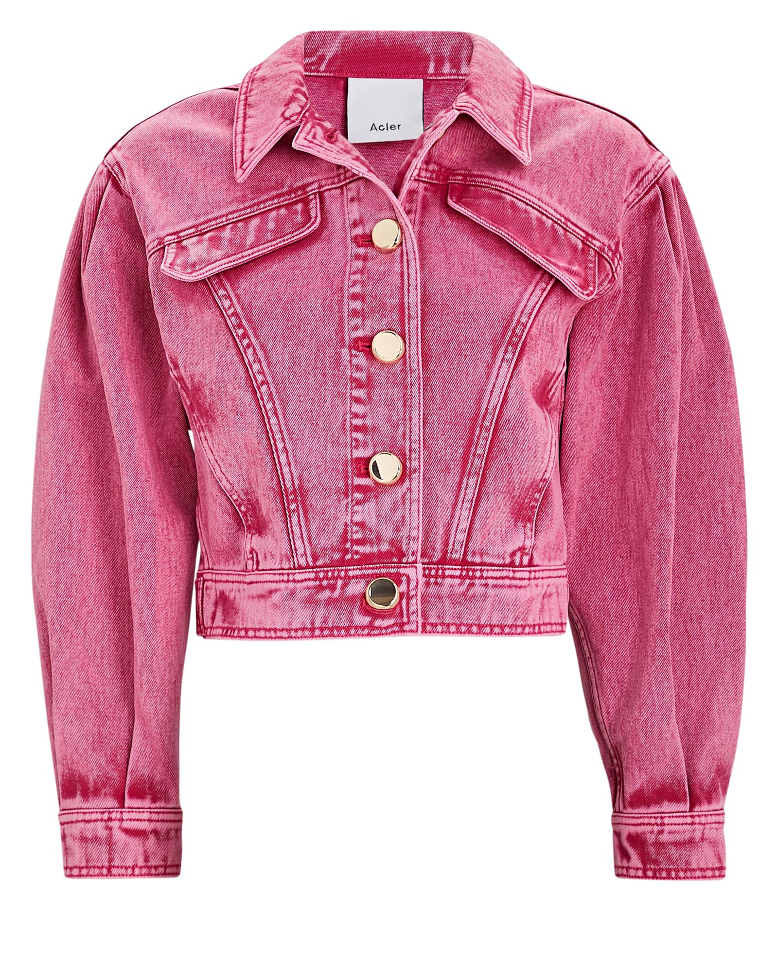 hot pink denim jacket